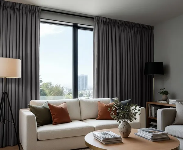 Double Pinch Pleat Curtains in Dubai Home