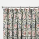 William Morris Pimpernel Blush Floral Pink-Curtains