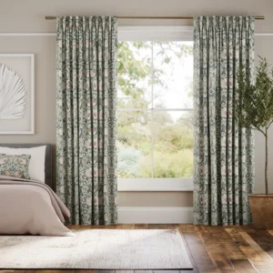 William Morris Pimpernel Blush Floral Pink Curtains