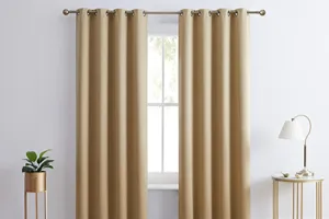 Beige Blackout Curtain