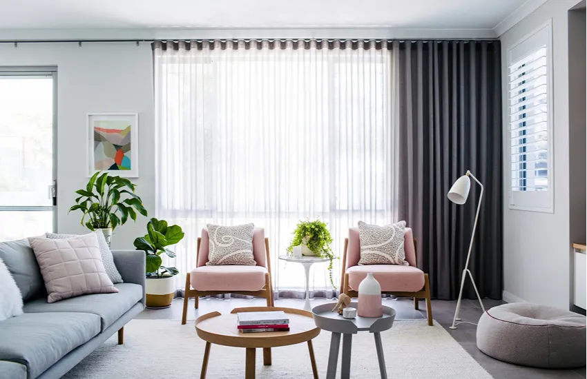 Blackout and Sheer Curtains For Living Room