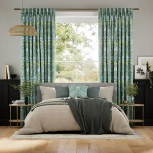 Honeysuckle Tulip Moonstone Velvet Curtains