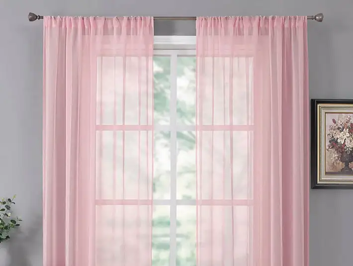 Pink Sheer Curtain