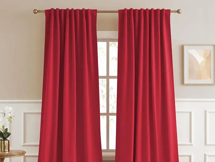 Red Blackout Curtain
