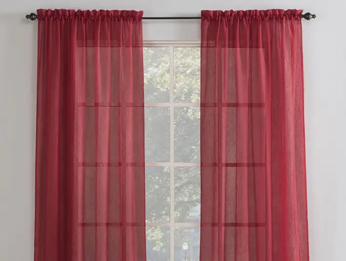 Red Sheer Curtain